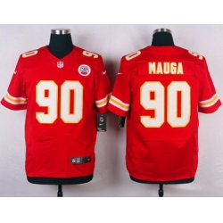 Nike Chiefs #90 Josh Mauga Red Team Color Mens Stitched NFL Elite Jersey