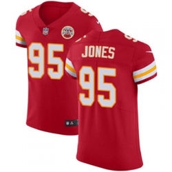 Nike Chiefs #95 Chris Jones Red Team Color Mens Stitched NFL Vapor Untouchable Elite Jersey