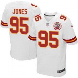 Nike Chiefs #95 Chris Jones White Mens Stitched NFL Elite Jersey