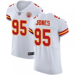 Nike Chiefs #95 Chris Jones White Mens Stitched NFL Vapor Untouchable Elite Jersey