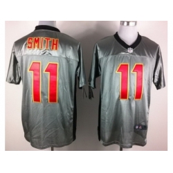Nike Kansas City Chiefs 11 Alex Smith Grey Elite Shadow NFL Jersey