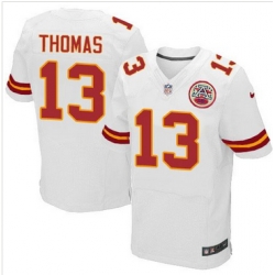 Nike Kansas City Chiefs #13 De 27Anthony Thomas White Men 27s Stitched NFL Elite Jersey