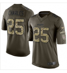 Nike Kansas City Chiefs #25 Jamaal Charles Green Men 27s Stitched NFL Limited Salute to Service Jersey