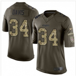 Nike Kansas City Chiefs #34 Knile Davis Green Men 27s Stitched NFL Limited Salute to Service Jersey