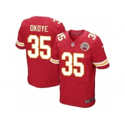 Nike Kansas City Chiefs 35 Christian Okoye Red Elite Stitched NFL Jersey