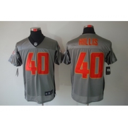 Nike Kansas City Chiefs 40 Peyton Hillis Grey Elite Shadow NFL Jersey