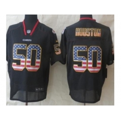 Nike Kansas City Chiefs 50 Justin Houston Black Elite USA Flag Fashion NFL Jersey