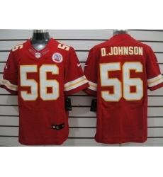 Nike Kansas City Chiefs 56 Derrick Johnson Red Elite NFL Jersey