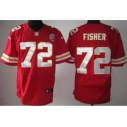 Nike Kansas City Chiefs 72 Eric Fisher Red Elite NFL Jersey
