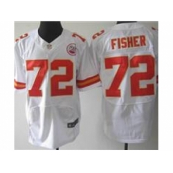 Nike Kansas City Chiefs 72 Eric Fisher White Elite NFL Jersey