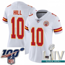 2020 Super Bowl LIV Women Nike Kansas City Chiefs #10 Tyreek Hill White Vapor Untouchable Limited Player NFL Jersey
