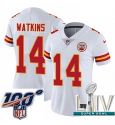 2020 Super Bowl LIV Women Nike Kansas City Chiefs #14 Sammy Watkins White Vapor Untouchable Limited Player NFL Jersey