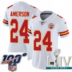 2020 Super Bowl LIV Women Nike Kansas City Chiefs #24 David Amerson White Vapor Untouchable Limited Player NFL Jersey