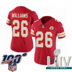 2020 Super Bowl LIV Women Nike Kansas City Chiefs #26 Damien Williams Red Team Color Vapor Untouchable Limited Player NFL Jersey