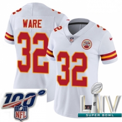 2020 Super Bowl LIV Women Nike Kansas City Chiefs #32 Spencer Ware White Vapor Untouchable Limited Player NFL Jersey
