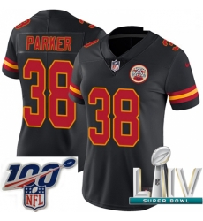 2020 Super Bowl LIV Women Nike Kansas City Chiefs #38 Ron Parker Limited Black Rush Vapor Untouchable NFL Jersey