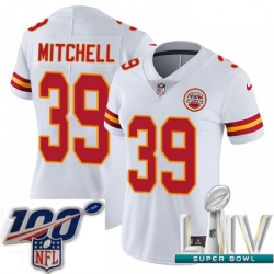 2020 Super Bowl LIV Women Nike Kansas City Chiefs #39 Terrance Mitchell White Vapor Untouchable Limited Player NFL Jersey