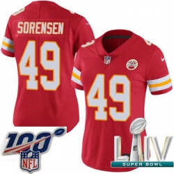 2020 Super Bowl LIV Women Nike Kansas City Chiefs #49 Daniel Sorensen Red Team Color Vapor Untouchable Limited Player NFL Jersey