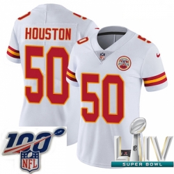 2020 Super Bowl LIV Women Nike Kansas City Chiefs #50 Justin Houston White Vapor Untouchable Limited Player NFL Jersey