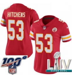 2020 Super Bowl LIV Women Nike Kansas City Chiefs #53 Anthony Hitchens Red Team Color Vapor Untouchable Limited Player NFL Jersey