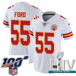 2020 Super Bowl LIV Women Nike Kansas City Chiefs #55 Dee Ford White Vapor Untouchable Limited Player NFL Jersey