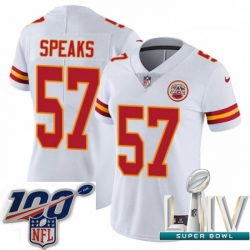 2020 Super Bowl LIV Women Nike Kansas City Chiefs #57 Breeland Speaks White Vapor Untouchable Limited Player NFL Jersey