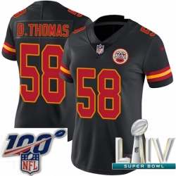 2020 Super Bowl LIV Women Nike Kansas City Chiefs #58 Derrick Thomas Limited Black Rush Vapor Untouchable NFL Jersey