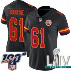 2020 Super Bowl LIV Women Nike Kansas City Chiefs #61 Mitch Morse Limited Black Rush Vapor Untouchable NFL Jersey