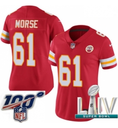 2020 Super Bowl LIV Women Nike Kansas City Chiefs #61 Mitch Morse Red Team Color Vapor Untouchable Limited Player NFL Jersey
