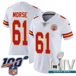 2020 Super Bowl LIV Women Nike Kansas City Chiefs #61 Mitch Morse White Vapor Untouchable Limited Player NFL Jersey