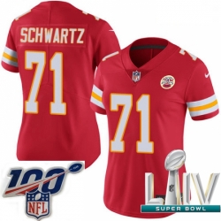 2020 Super Bowl LIV Women Nike Kansas City Chiefs #71 Mitchell Schwartz Red Team Color Vapor Untouchable Limited Player NFL Jersey