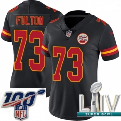 2020 Super Bowl LIV Women Nike Kansas City Chiefs #73 Zach Fulton Limited Black Rush Vapor Untouchable NFL Jersey