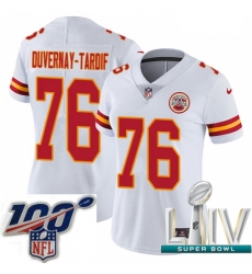 2020 Super Bowl LIV Women Nike Kansas City Chiefs #76 Laurent Duvernay-Tardif White Vapor Untouchable Limited Player NFL Jersey