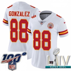 2020 Super Bowl LIV Women Nike Kansas City Chiefs #88 Tony Gonzalez White Vapor Untouchable Limited Player NFL Jersey