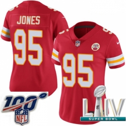 2020 Super Bowl LIV Women Nike Kansas City Chiefs #95 Chris Jones Red Team Color Vapor Untouchable Limited Player NFL Jersey