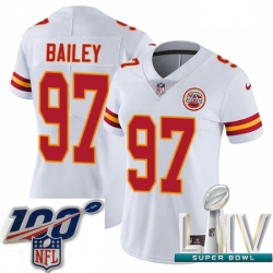 2020 Super Bowl LIV Women Nike Kansas City Chiefs #97 Allen Bailey White Vapor Untouchable Limited Player NFL Jersey