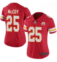 Chiefs #25 LeSean McCoy Red Team Color Women Stitched Football Vapor Untouchable Limited Jersey