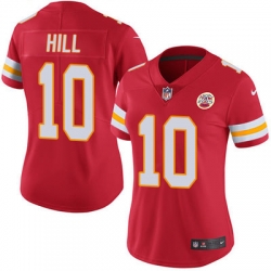 Nike Chiefs #10 Tyreek Hill Red Team Color Womens Stitched NFL Vapor Untouchable Limited Jersey