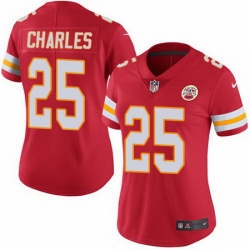 Nike Chiefs #25 Jamaal Charles Red Womens Stitched NFL Limited Rush Jersey