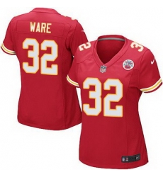 Nike Chiefs #32 Spencer Ware Red Team Color Womens Stitched NFL Elite Jersey