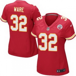 Nike Chiefs #32 Spencer Ware Red Team Color Womens Stitched NFL Elite Jersey