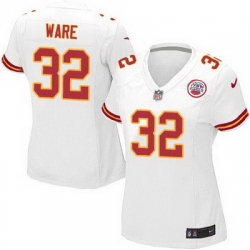 Nike Chiefs #32 Spencer Ware White Womens Stitched NFL Elite Jersey