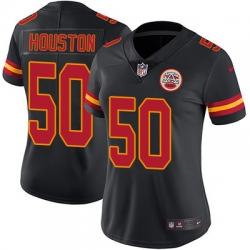 Nike Chiefs #50 Justin Houston Black Womens Stitched NFL Limited Rush Jersey