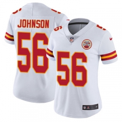 Nike Chiefs #56 Derrick Johnson White Womens Stitched NFL Vapor Untouchable Limited Jersey