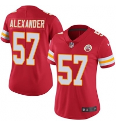Nike Chiefs #57 D J  Alexander Red Team Color Womens Stitched NFL Vapor Untouchable Limited Jersey