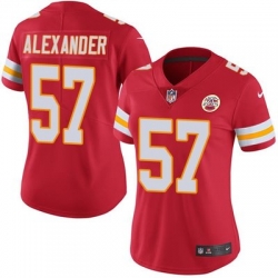 Nike Chiefs #57 D J  Alexander Red Team Color Womens Stitched NFL Vapor Untouchable Limited Jersey