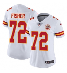 Nike Chiefs #72 Eric Fisher White Womens Stitched NFL Vapor Untouchable Limited Jersey