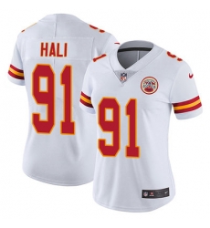 Nike Chiefs #91 Tamba Hali White Womens Stitched NFL Vapor Untouchable Limited Jersey