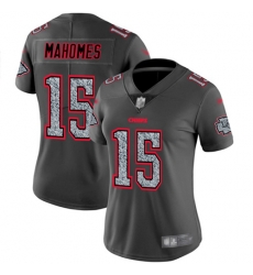 Women Chiefs 15 Patrick Mahomes Gray Static Stitched Football Vapor Untouchable Limited Jersey