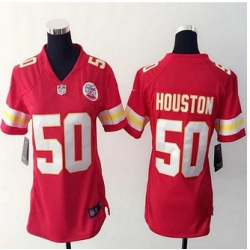 Women NEW Chiefs #50 Justin Houston Red Team Color Stitched NFL Elite Jersey